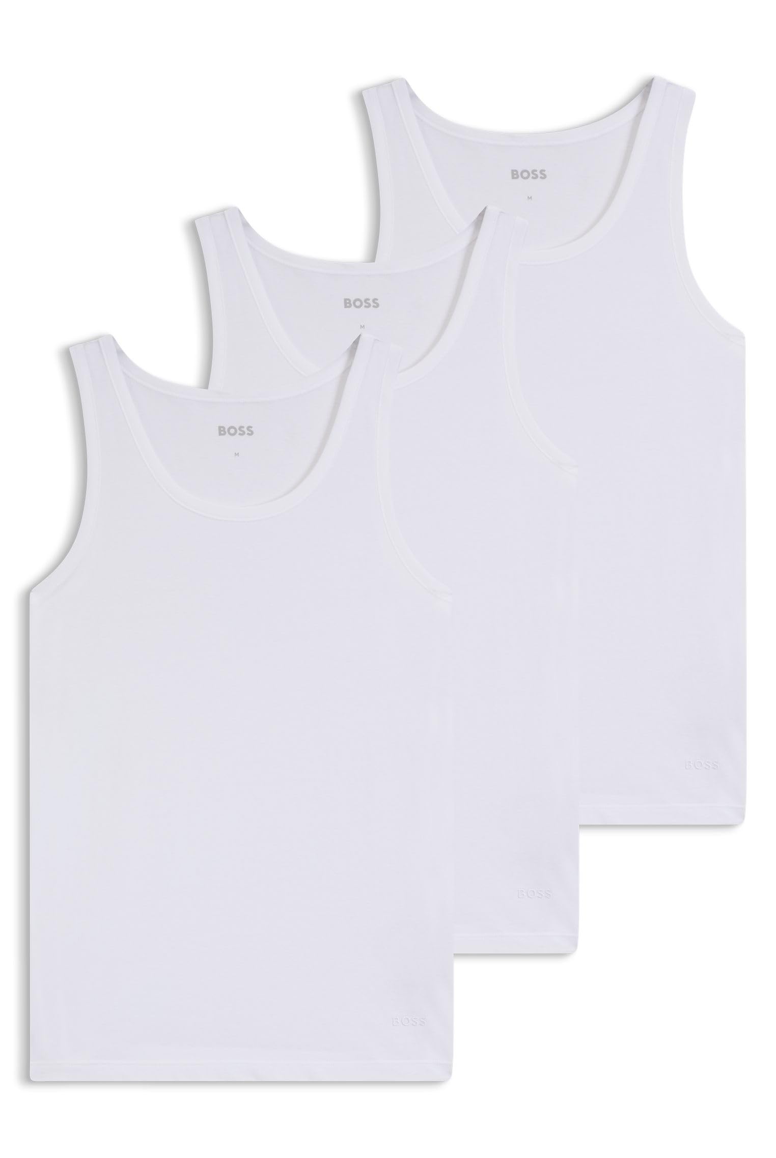 BOSS Herren 3p Co Tank Top, New - White100, L EU