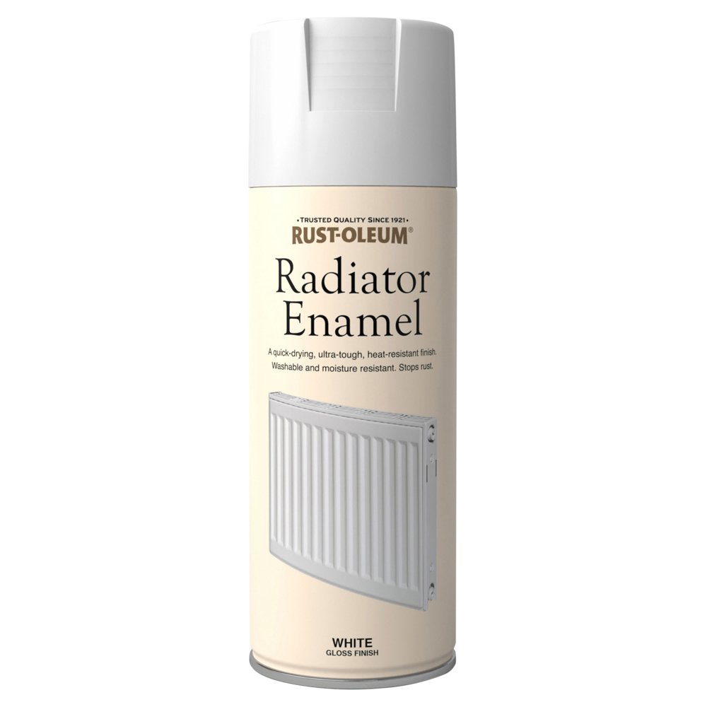 Rust-Oleum 400ml Radiator Enamel Spray Paint - Gloss White