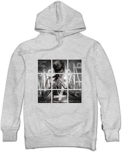 MeiLee Men's Justin Bieber Purpose Logo Personalized Retro Hoodie Sweatshirt Ash XL