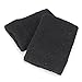 Mallofusa 10 Pack Colorful Sports Basketball Football Absorbent Wristband Party Outdoor Activity (Black) Standard