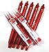 Pilot FriXion Ball Knock Retractable Erasable Gel Ink Pens,fine Point, - 0.7 mm - Red Ink- Value Set of 5 & 6 Gel Ink Pen Refill Pack
