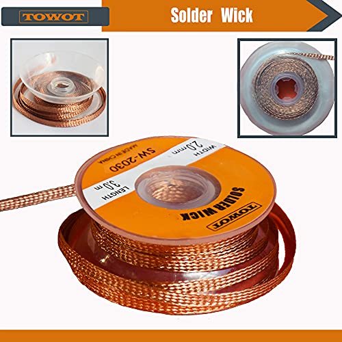 TOWOT Solder Wick Braid With Flux NoClean Electronic, Desoldering Wick