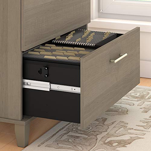 Bush Furniture Somerset 2 Drawer Lateral File in Ash Gray