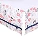 The Peanut Shell Coral Pink, Grey and Navy Floral 4 Piece Crib Bedding Set