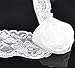Housweety 10 Yards White Stretch Floral Scallop Lace Edge Trim 3-1/8