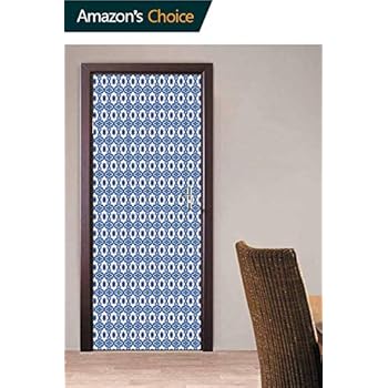 Christmas 3D Door Stickers for Interior Doors, Moroccan Traditional Door Stickers Self Adhesive Wall Art Stickers for Bedroom House