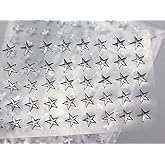 Allstarco 8mm Crystal LQ01 Star Self Adhesive Acrylic Rhinestones Plastic Face Gems Stick On Body Jewels for DIY Cards and Invitations Crafts Bling Sticker - 5 Sheets - 250PCS