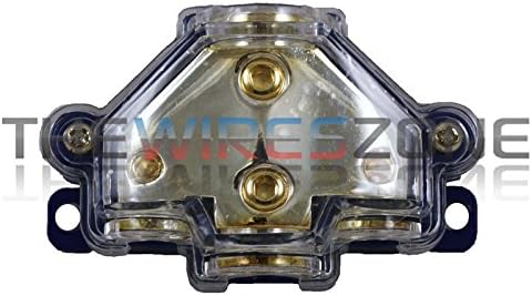 1/0 Gauge Input to 4/8 Gauge Output Car Amp Ground or Power Distribution Block