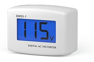 DROK Electric Voltage Tester AC 80-300V, LCD Display Flat Plug Voltmeter Electrical Outlet Tester Plug in Digital Voltage Met