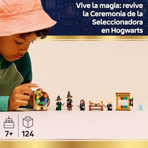 Harry Potter Castelo de Hogwarts: Cerimónia do Chapéu Seletor - Brinquedo com Patrono, Minifiguras de Hermione e Draco Malfoy com Varinhas - Presente para Raparigas e Rapazes 7+ Anos - 76460