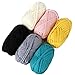 Maypluss 1.25 inch Wide Sewing Knitting Crochet Tshirt Yarn 3 Pack-35 Yard (Black)