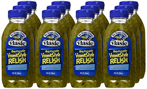 Vlasic Squeezeable Homestyle Pickle Relish, Sweet, No Sugar Added, Keto Friendly, 9 Ounce (Pack of 8)