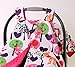 Baby Minky Velboa Carseat Canopy Carrier Cover (Safari/Hot Pink)