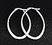 S-JSEA 4 Colors Stainless Steel Hoop Earrings Oval Hypoallergenic Earrings Big Nickle Free