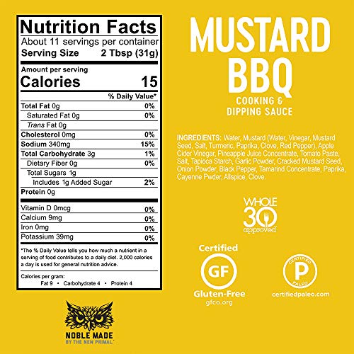 Noble Made by The New Primal BBQ Sauce Sampler 3Count Variety Pack