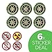 EMF Protection Cell Phone Sticker - Anti Radiation Shield Blocker - EMR Neutralizer EMF Meter Tested - Works with All Mobile Phones Cases iPad iPod MacBook Laptops TVs WiFi Protector (Silver 6pcs)