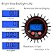 Digital Gas Pressure Gauge with 1/8'' NPT Back Connector and Rubber Protector by Uharbour, 0-300psi, Accuracy 1% .F.S.