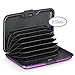 GreatShield RFID Blocking Wallet [8 Slots | Aluminum] Portable Travel Identity ID / Credit Card Safe Protection Card Holder Hard Case for Men and Women (Purple)