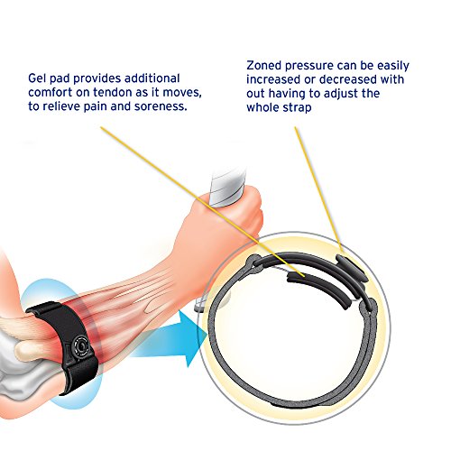 Futuro Sport Custom Dial Tennis Elbow Strap, Firm Stabilizing Support, Adjust to Fit Best