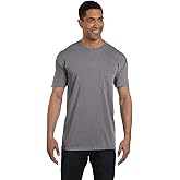 Comfort Colors Men's Adult Short Sleeve Pocket Tee, Style 6030 Granite, X-Large