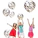 Confetti Balloons Birthday Party - 15 Pack 15 '' ( Mouth Piece Included ) Round Clear Latex Free Balloon, Glitter Balloons for the Gift, Wedding, Party Decorations