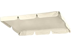 Yescom 64"x47" Deluxe Outdoor Swing Canopy Replacement UV30+ 180gsm Porch Top Cover for Patio Yard Seat Beige