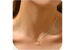 Havopso Dainty Gold Initial Necklaces for Women 18K Gold Plated Tiny Gold Letter Necklace Trendy Cute Personalized Monogram N