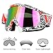 JamieWIN Motorcycle Racing Goggles Dirt Bike ATV Motocross Mx Goggles Glasses for Men Women Youth Kids(C64)