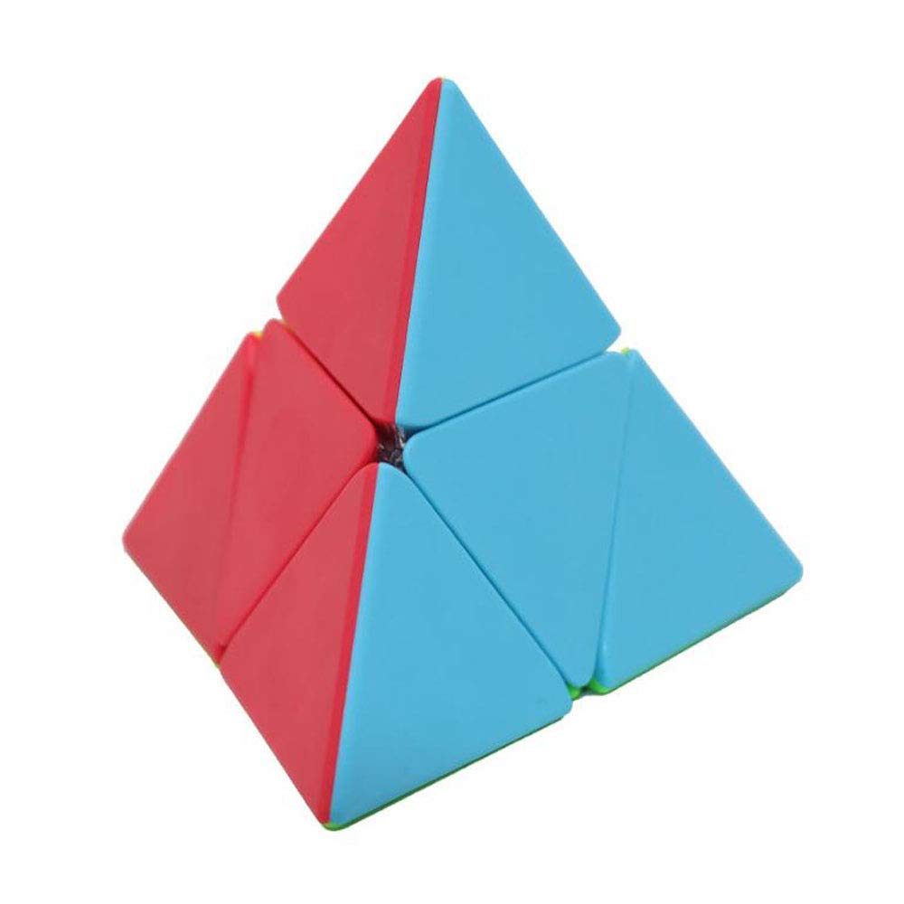Oostifun MO FANG GE Pyraminx 2x2 Multicolor Cubes MoFangGe Pyramid 2x2 Triangle Four-axis Tetrahedron Puzzle Cube with One Cube Tripod