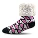 Pudus Classic Slipper Socks Heart Valentines Pink,Pink,One Size