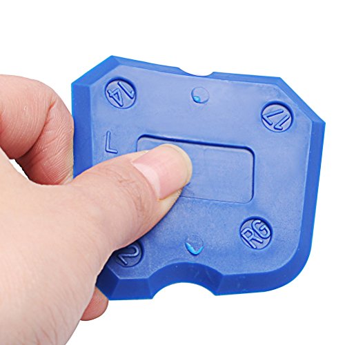 Color Scissor 8 Pieces Caulking Tool Kit Sealant Finishing Tools for Bathroom Kitchen and Floor Sealing, Blue