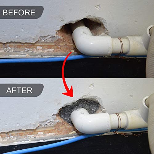 Steel Wool for Mice Control, DIY Steel Wool Fill Fabric Kit for Gap