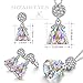 LADY COLOUR Before Sunrise Necklace and Earrings Set Swarovski Crystals Jewelry Set for Women Birthday Gifts for Women Teen Girls Daughter Anniversary Gifts for Girlfriend Wife Mothers Day Gifts
