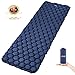 CRAZY STONE Inflatable Camping Sleeping Pad - Ultralight Compact Camping Sleeping Mat for Backpacking, Hiking - Comfortable Air Cell Pad with Repair Kit (Deep Blue)
