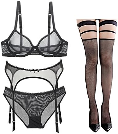Sexy Code 1701 Women's Underwired Non Padding Sheer Breathable Balconette Bra