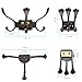 Wall Mounted Coat Towel Hooks, TINGOX Metal Heavy Duty Swing Robe Rack Hanger, 45 lbs Weight Capacity with 6 Utility Hooks, Best Decorative for Bathroom Cubicle Entryway (Oil Rubbed Bronze)