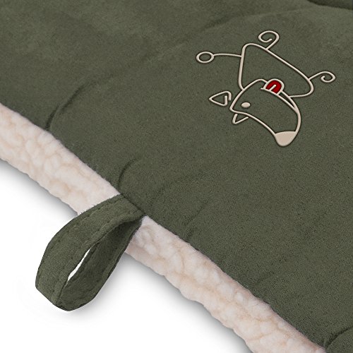 Best Pet Supplies, Inc., Inc, Inc, Machine Washable Dog Crate Mat - Double-Sided Kennel Pad-Olive Green, Large - Thumbnail 3