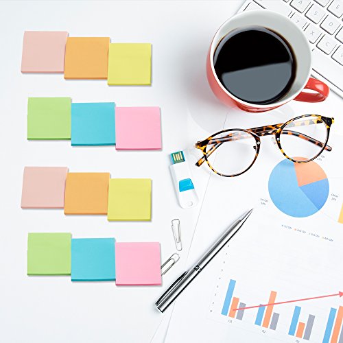 15-Pack Candy Color Super Sticky Notes for Home & Office, 80 Leaves/pad Sticky Notes, Stickies for Memos, 0.7cm Thick Office Notepads, 7.5 x 7.7cm Self Stick Notes, Colorful Sticky Notes for School - Thumbnail 6