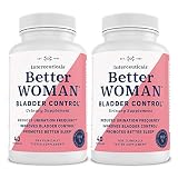 BetterWOMAN Bladder Control Supplement for Women- Helps to Reduce Bathroom Trips - Sleep Better at Night -Reduce Urgency and Occasional Leakage* - interceuticals (2 Bottles)