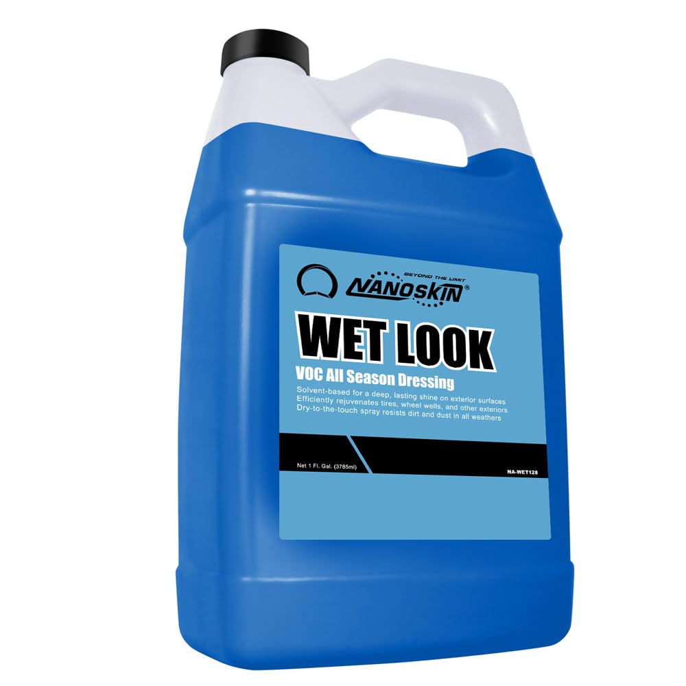 Photo 1 of ***HALF FULL***
Nanoskin WET LOOK All Season Dressing 1 Gallon - Exterior Rubber & Plastic Solvent Based Dressing for Car Detailing | Produces a Deep, Rich, Long lasting shine | Safe For Cars Trucks, Motorcycles, RVs