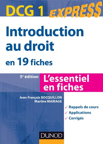 Introduction au droit en 19 fiches