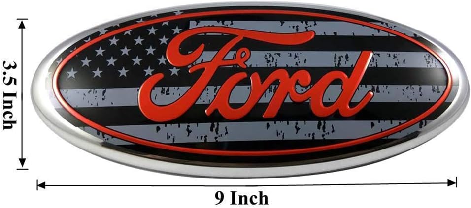 Automotive Emblems Black For Ford Oval 9inch Front Grille Rear Tailgate Replacement Logo Emblem Badge Suitable For 2004 2014 F150 Vespa Ciao Nl