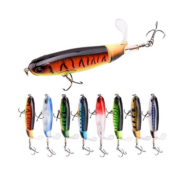 Lot De 8 Leurres Souples Couleurs Mélangées - Têtes Plombées Pour Pêche Du Brochet, Perche, Black Bass