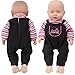 Rifi High Simulation Baby Doll's Clothes Denim Pants Red Stripes 14 to 16 inches Dolls