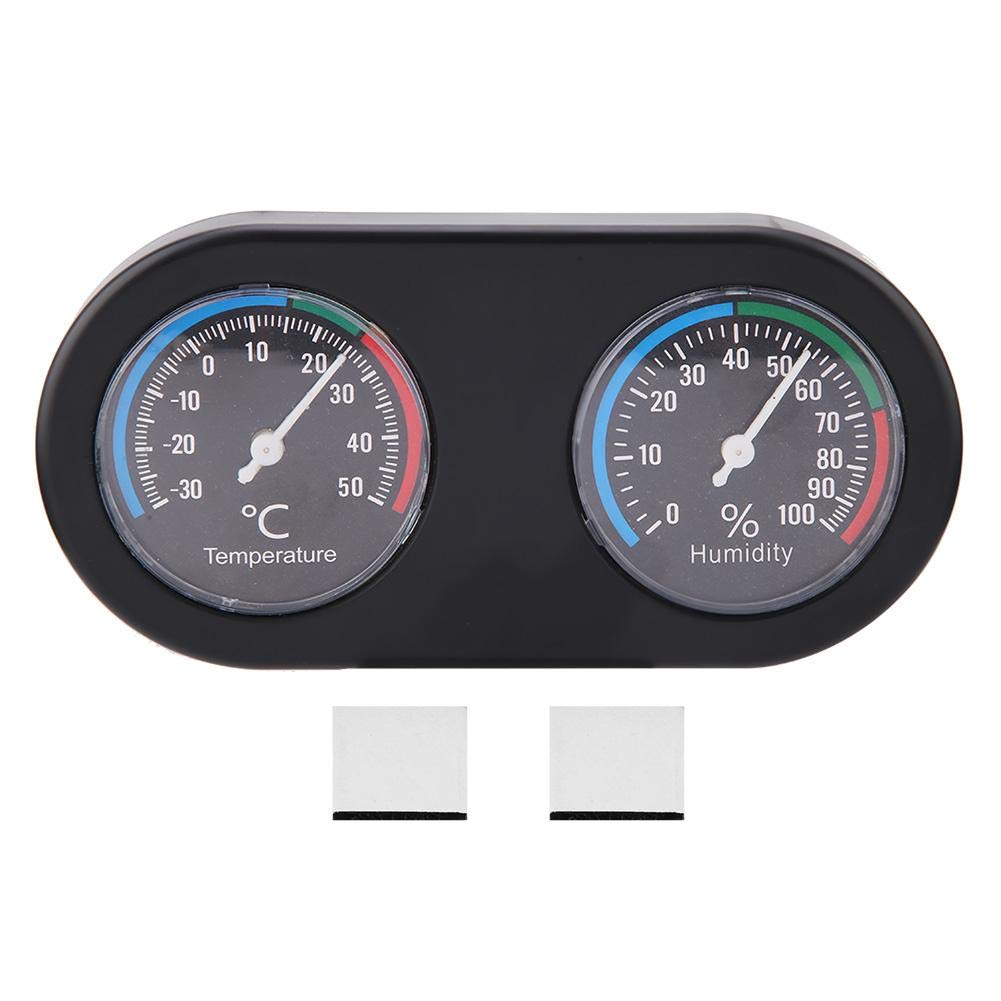 Sheens Dual Dial Reptile Thermometer Hygrometer, Mini Round Gauge for Reptile Tank, Lizard, Tortoise, Spider Enclosures, Accurate Temperature Humidity Monitoring for Pet Rearing Boxes