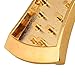 Yibuy 75x45x9mm Golden Metal Triangle Mandolin Tailpiece Parts for 8 String Arched Top Mandolin with Screws