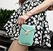 YaJaMa Women Leather Mini Handbags Clutch Crossbody Single Shoulder Bag Cellphone Pack Coins Purse Pouch(Mint Green)