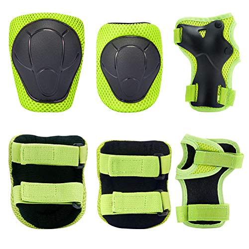 BLAU GRUN Sports Protective Gear Set for Kids 2-8 Years Knee Pad Elbow Pads with Wrist Guards Support Safety Safeguard Equipment 3 in 1 for Skating Cycling Rollerblading Scooter Bike - Thumbnail 7