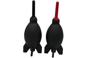FRCOLOR 2PCS Portable Air Blower Dust Blaster Rocket Shape Air Pump for Electronics Camera Lens Keyboard