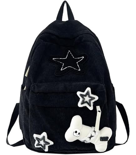 MININAI 2026 Preppy Backpack with Coin Purse Y2k Japanese Harajuku Backpack Aesthetic Cool College Daypack Fit 15.6